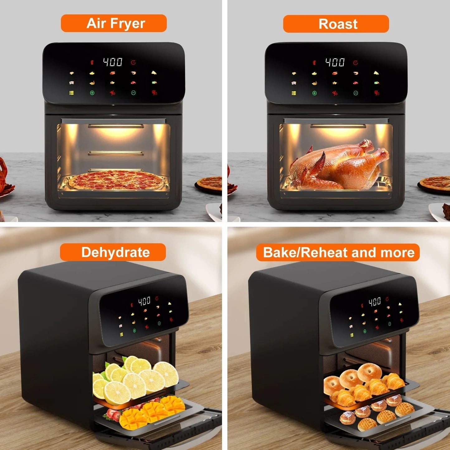 air fryer, touchscreen