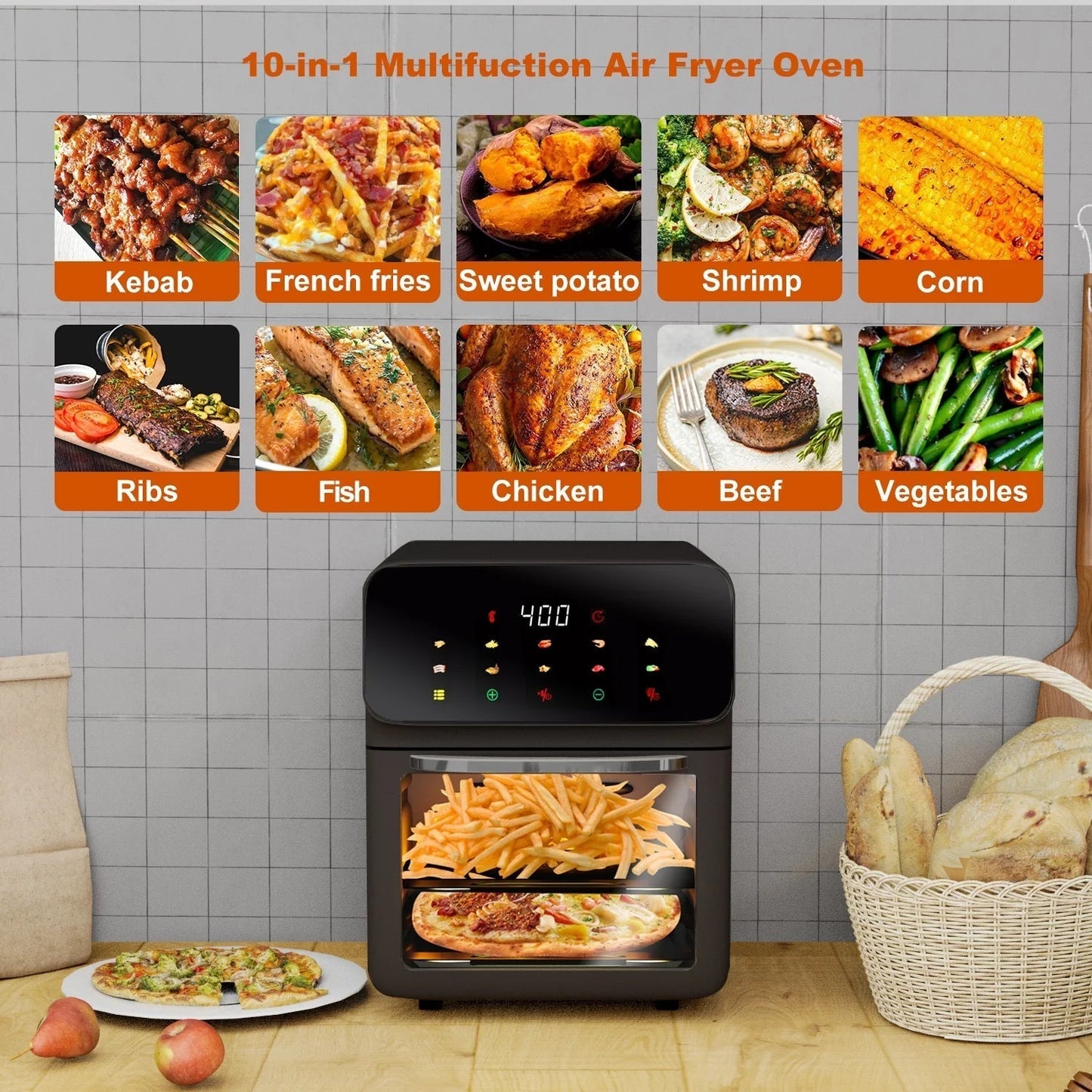 air fryer, touchscreen